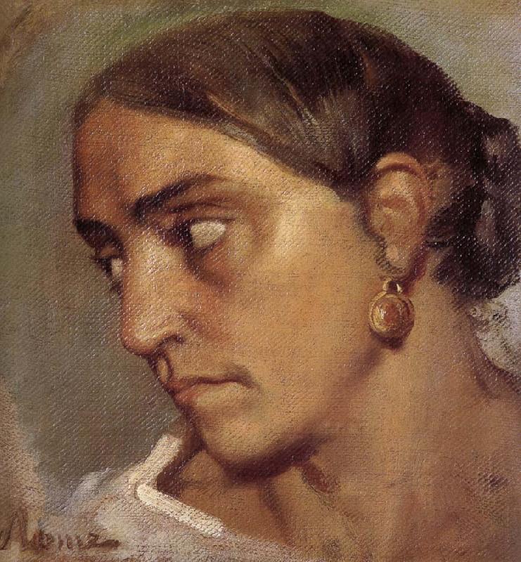 Theodore Chasseriau Etude de jeune italienne a la boucle d'oreille oil painting picture